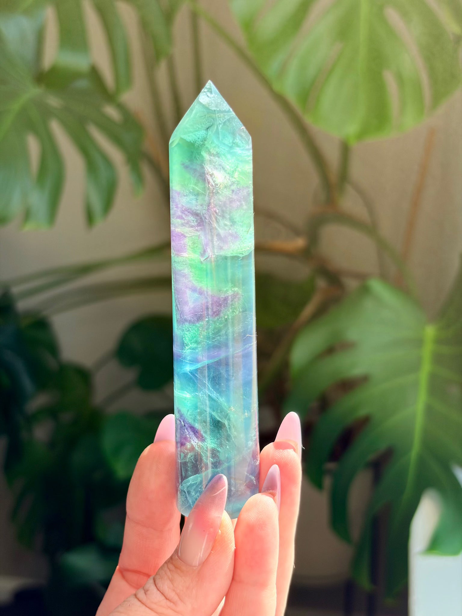 Rainbow Fluorite Pencil Tower
