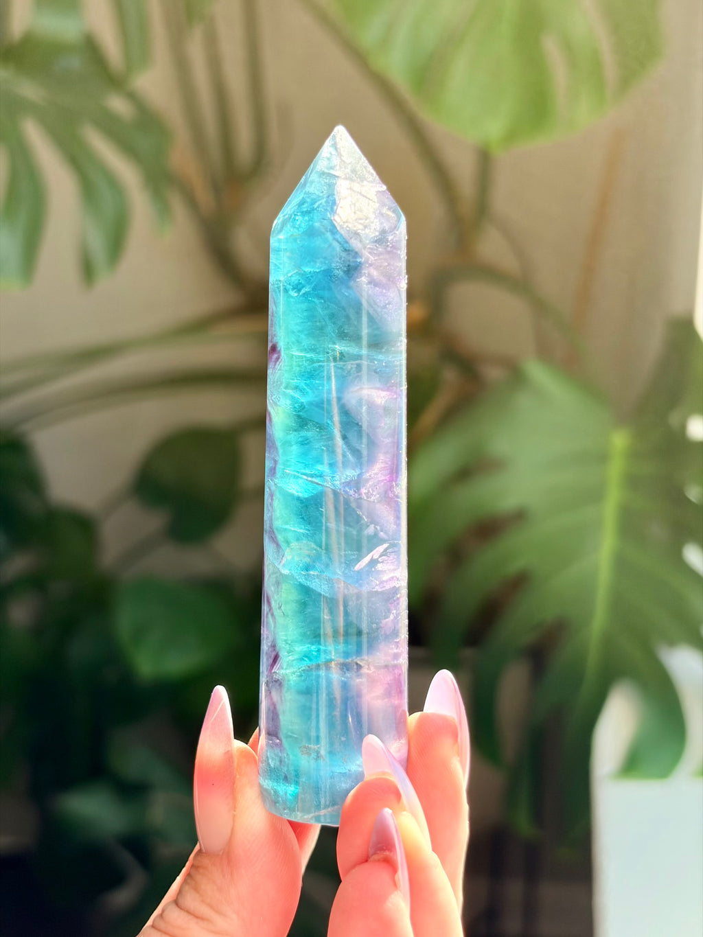 Rainbow Fluorite Pencil Tower