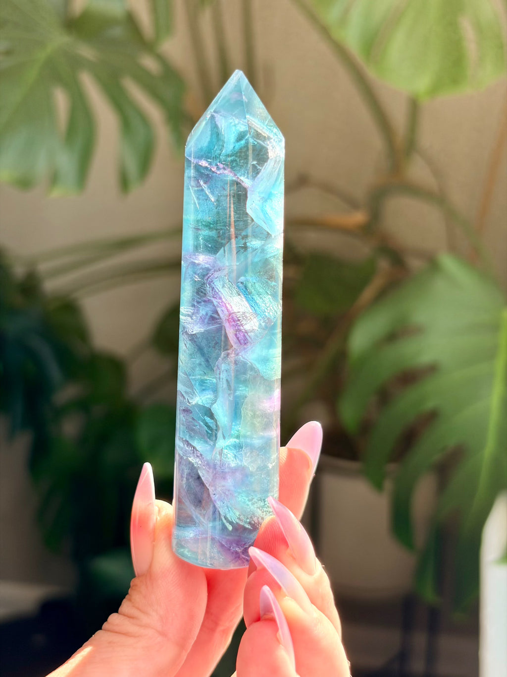 Rainbow Fluorite Pencil Tower