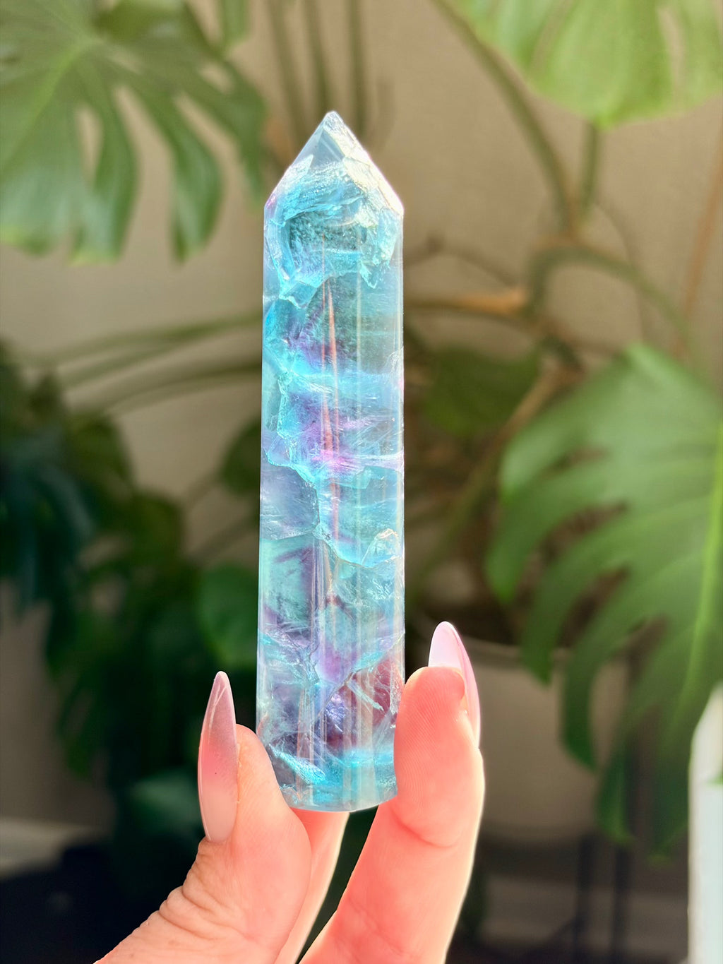 Rainbow Fluorite Pencil Tower