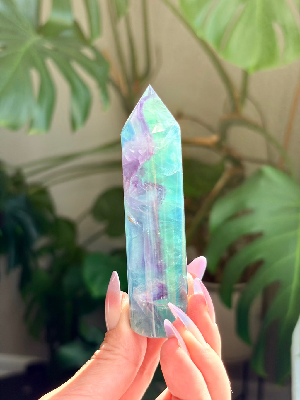 Rainbow Fluorite Pencil Tower