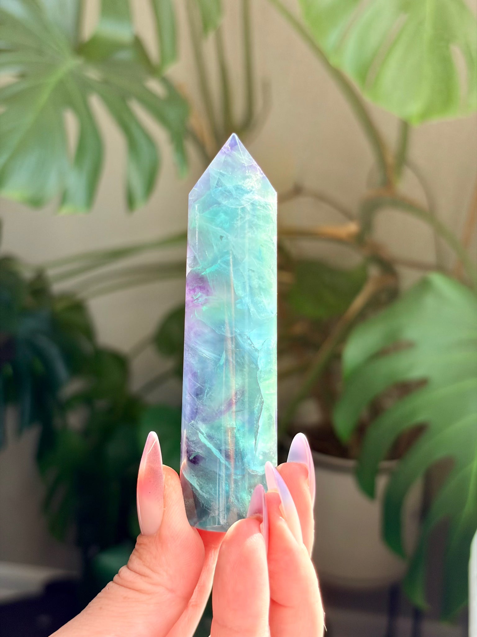 Rainbow Fluorite Pencil Tower