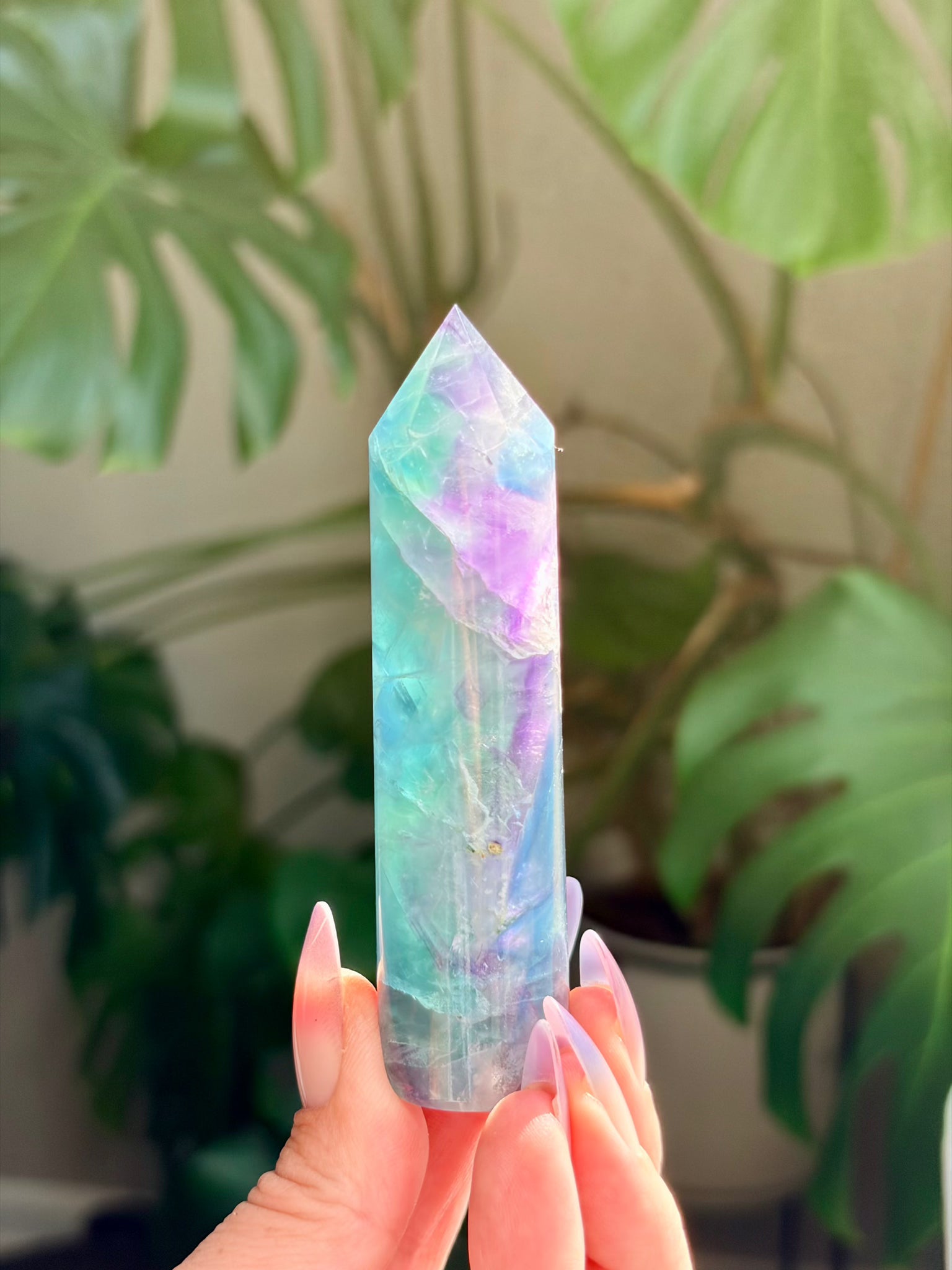 Rainbow Fluorite Pencil Tower
