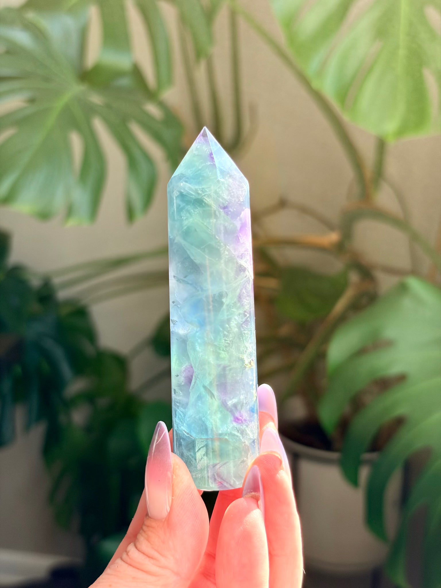 Rainbow Fluorite Pencil Tower