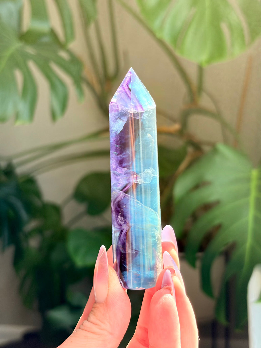 Rainbow Fluorite Pencil Tower