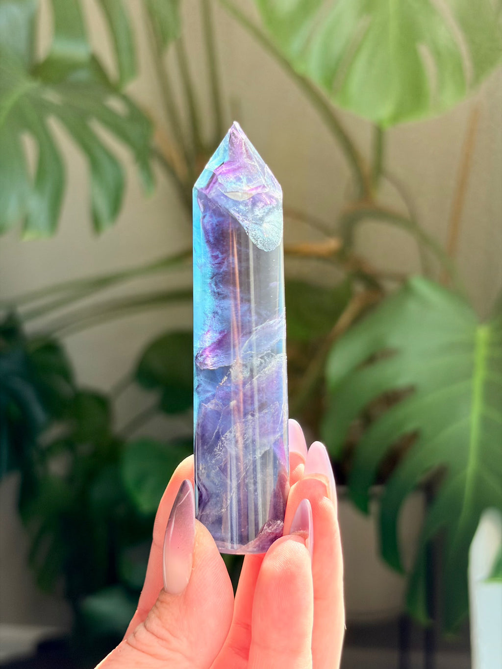 Rainbow Fluorite Pencil Tower