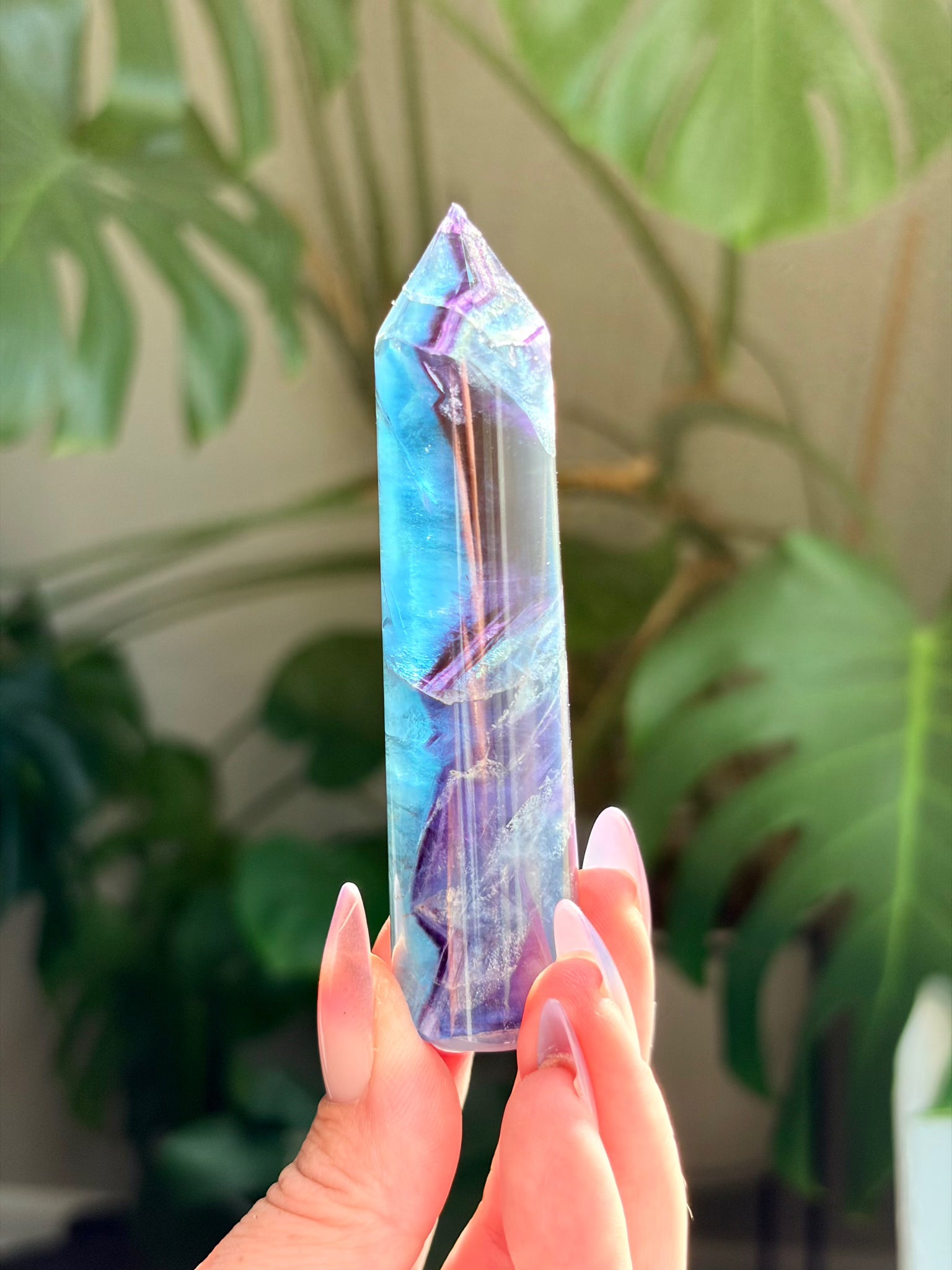 Rainbow Fluorite Pencil Tower