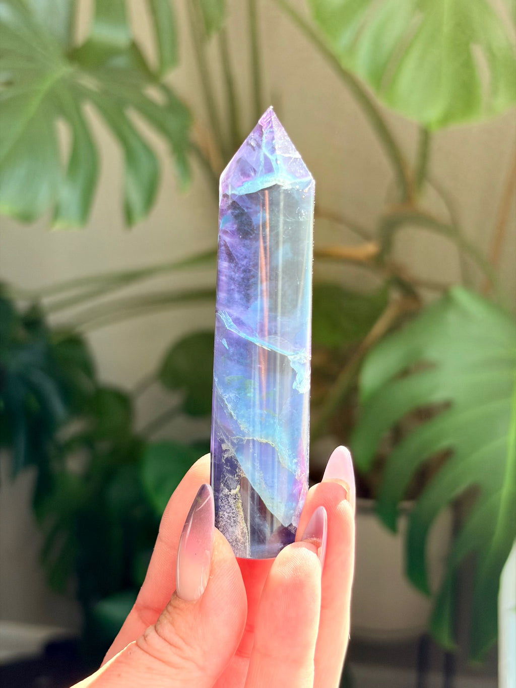 Rainbow Fluorite Pencil Tower