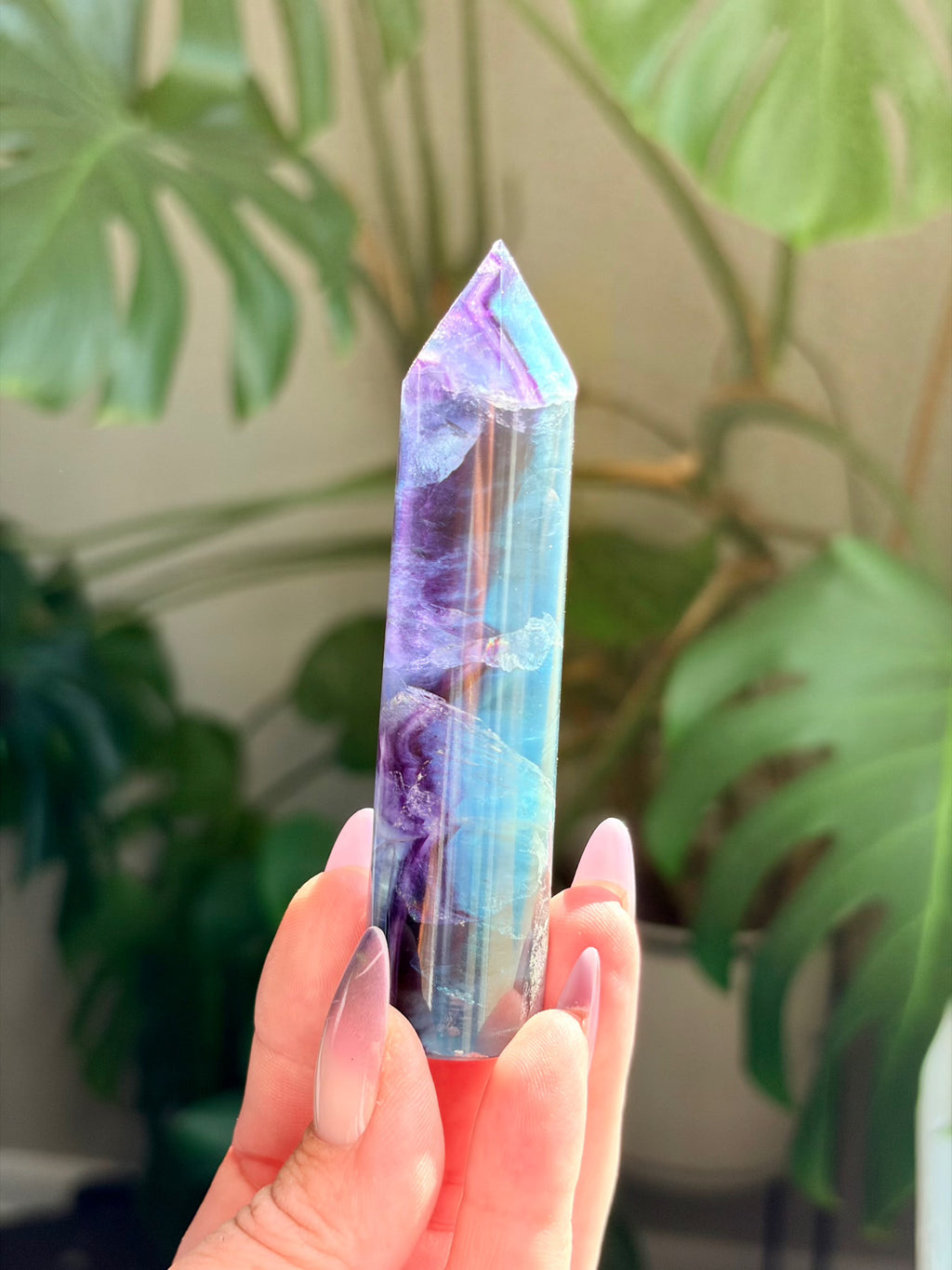 Rainbow Fluorite Pencil Tower