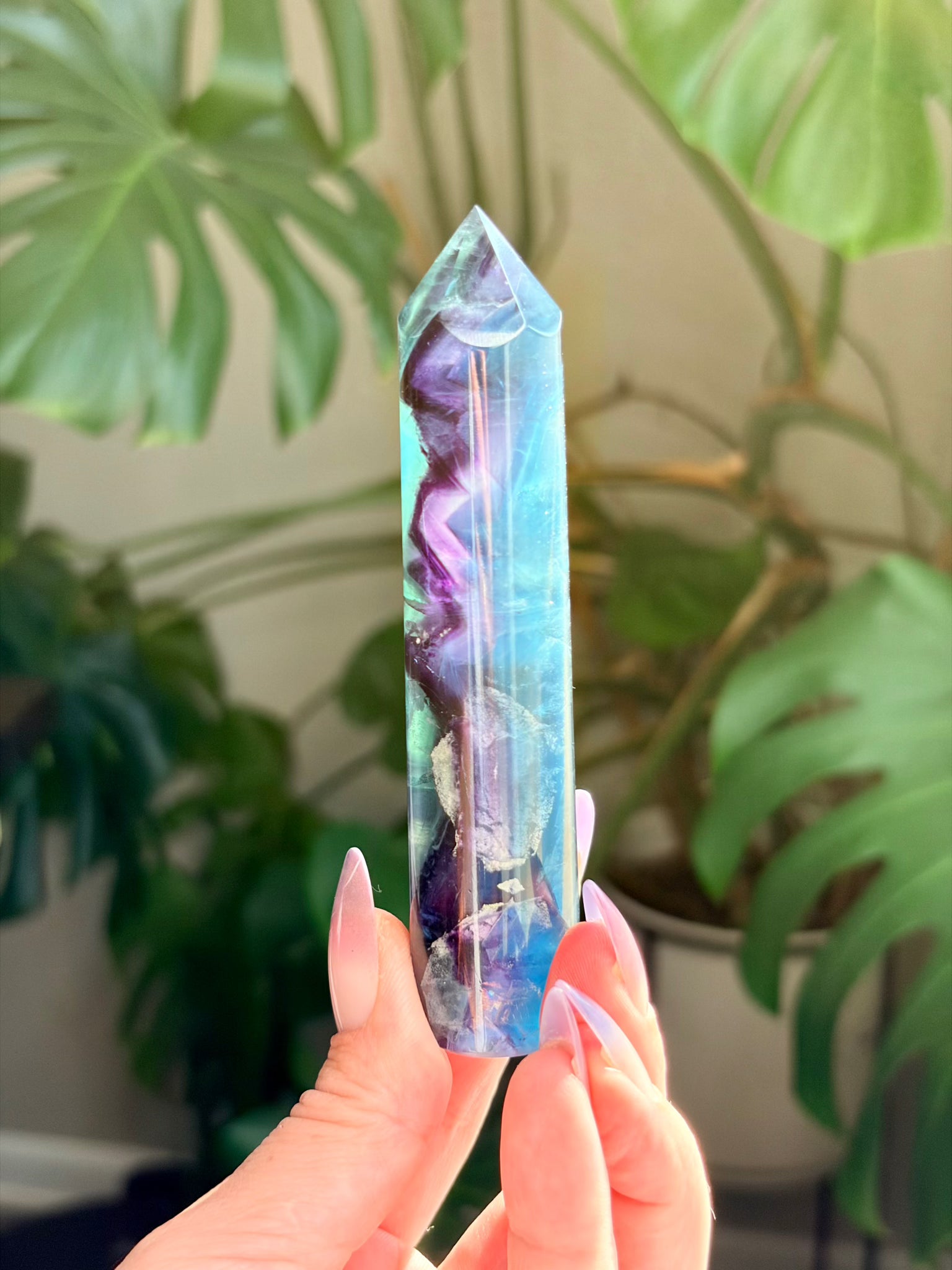 Rainbow Fluorite Pencil Tower