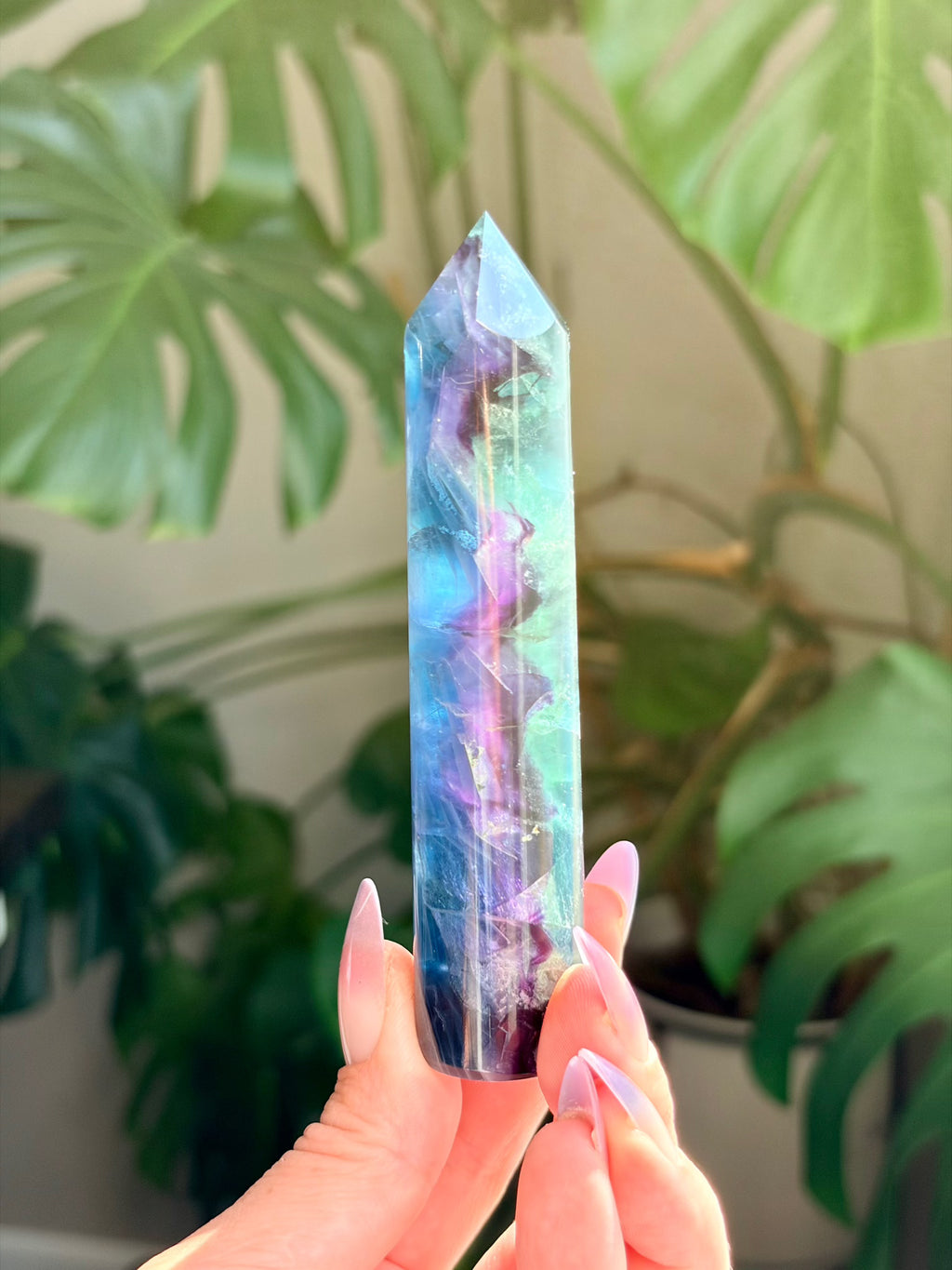 Rainbow Fluorite Pencil Tower