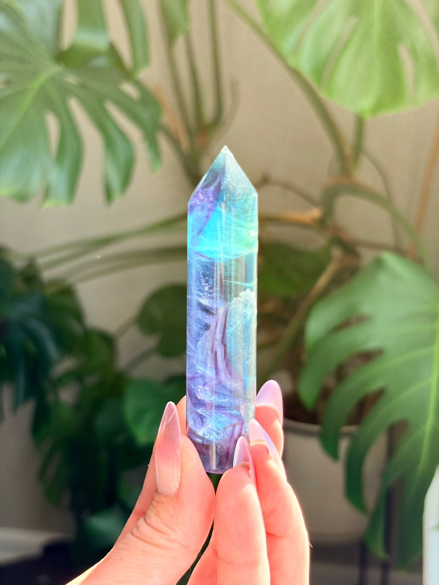 Rainbow Fluorite Pencil Tower