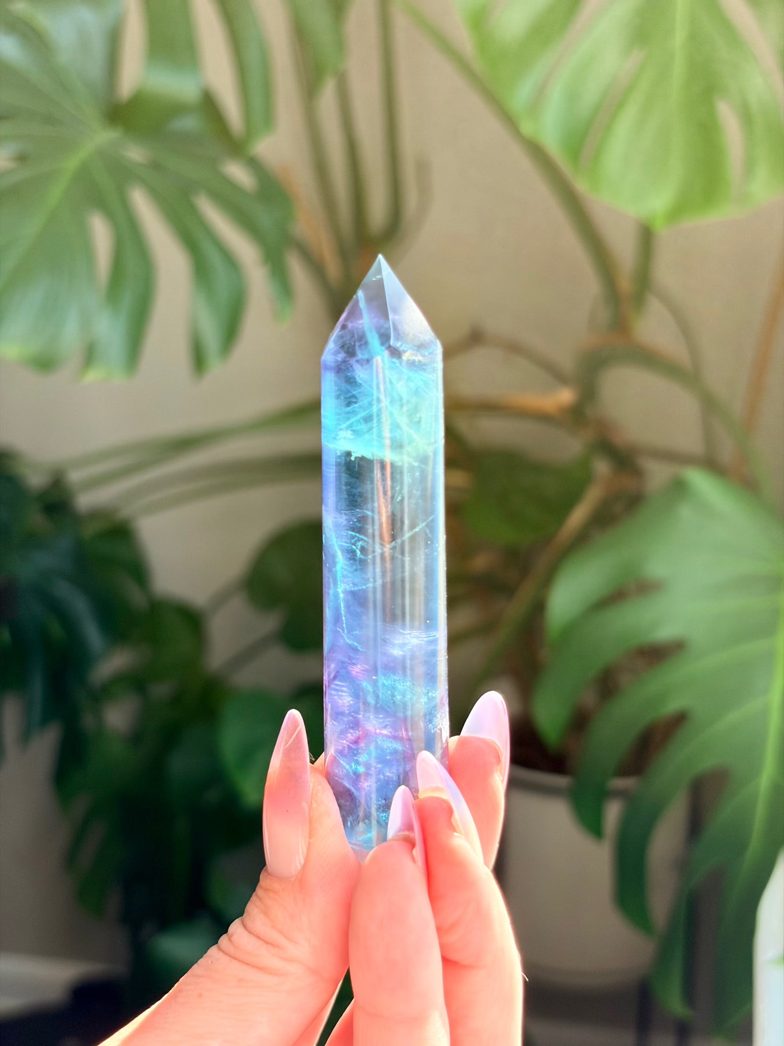 Rainbow Fluorite Pencil Tower