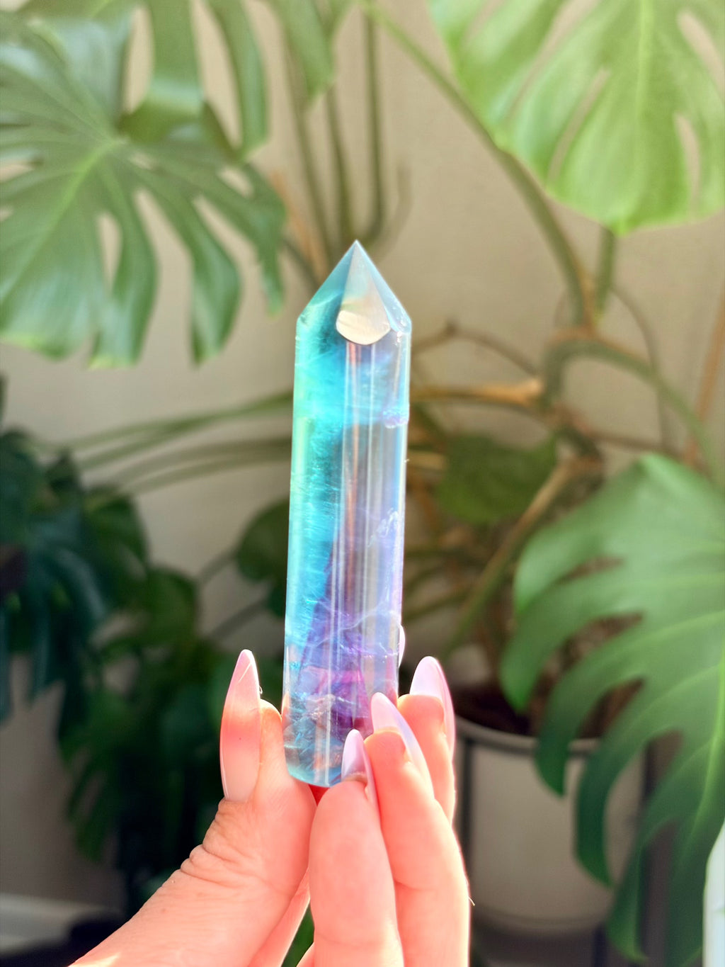 Rainbow Fluorite Pencil Tower
