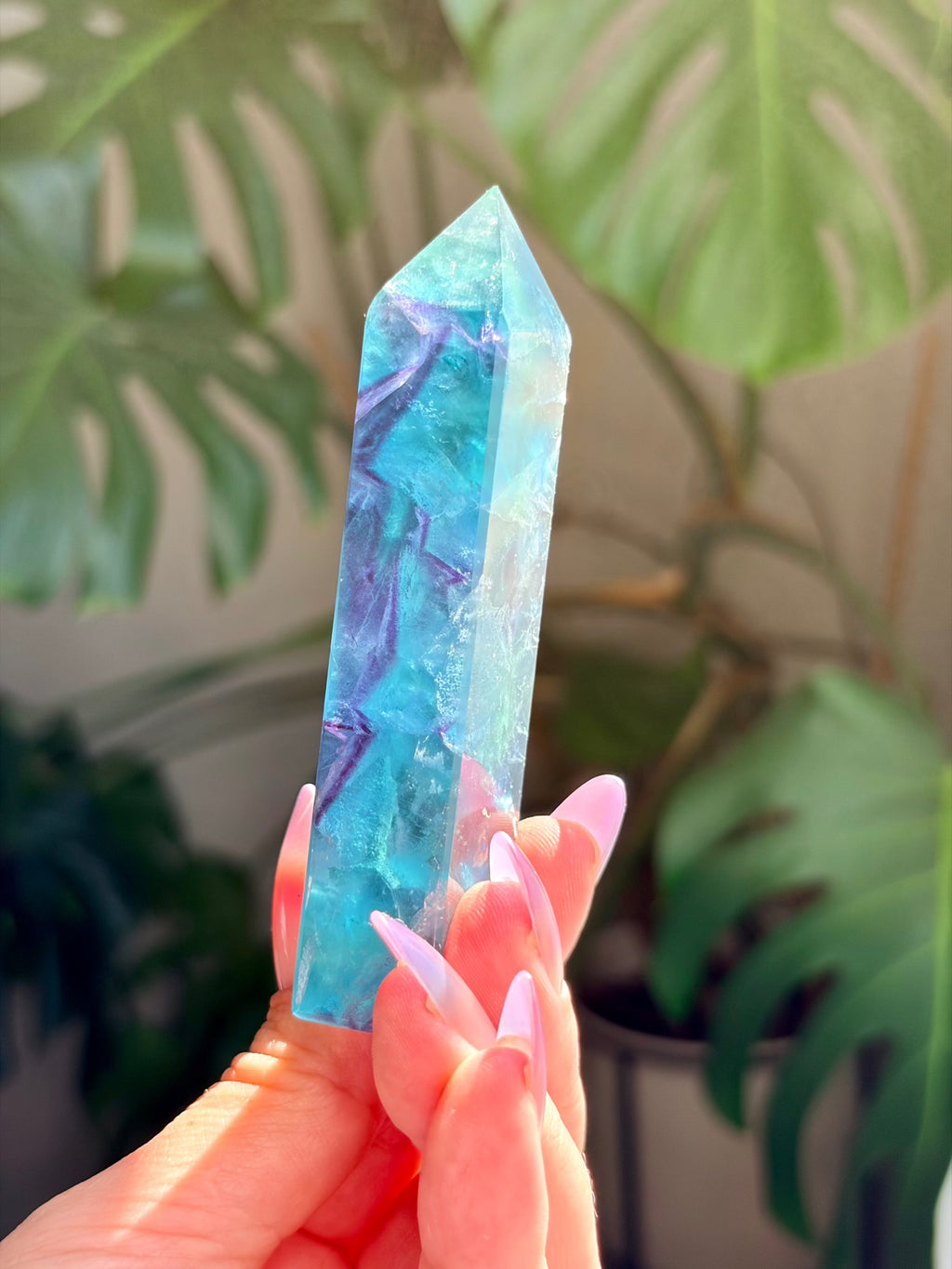 Rainbow Fluorite Rectangle Tower
