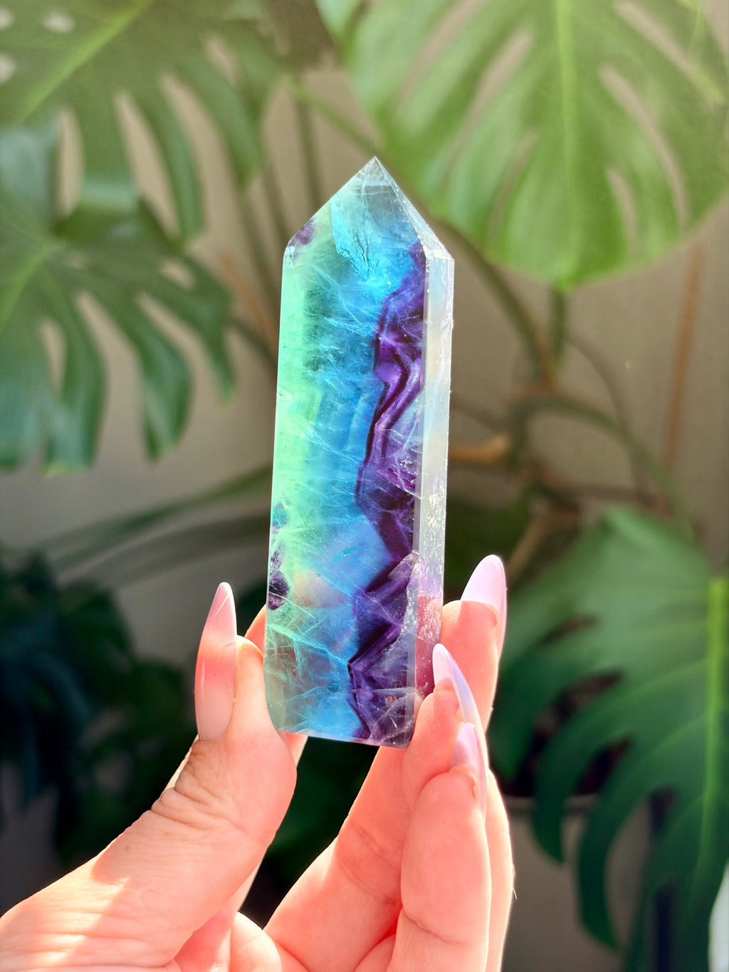 Rainbow Fluorite Rectangle Tower