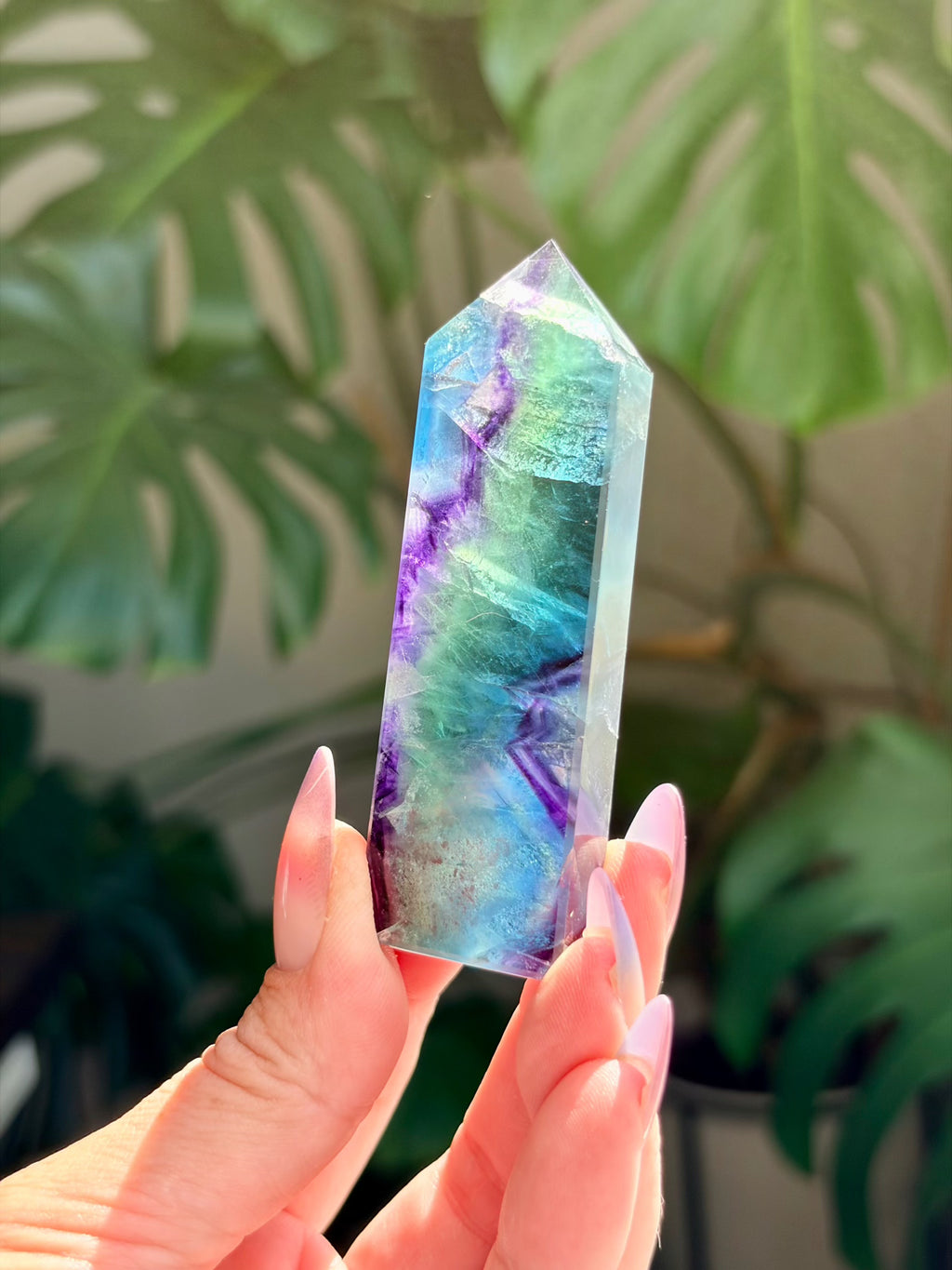Rainbow Fluorite Rectangle Tower
