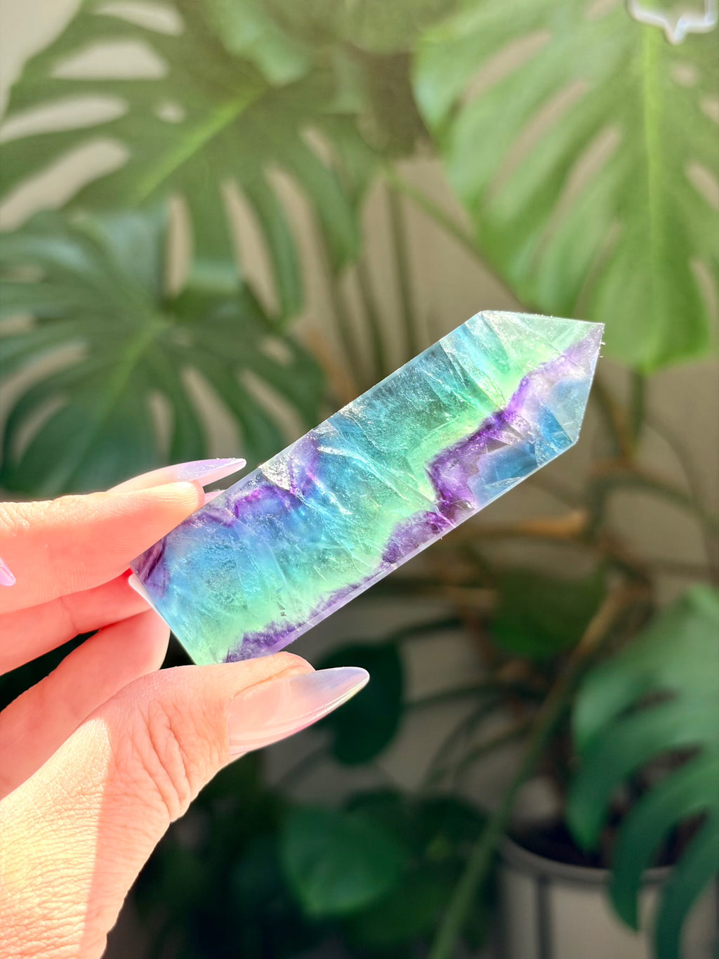 Rainbow Fluorite Rectangle Tower
