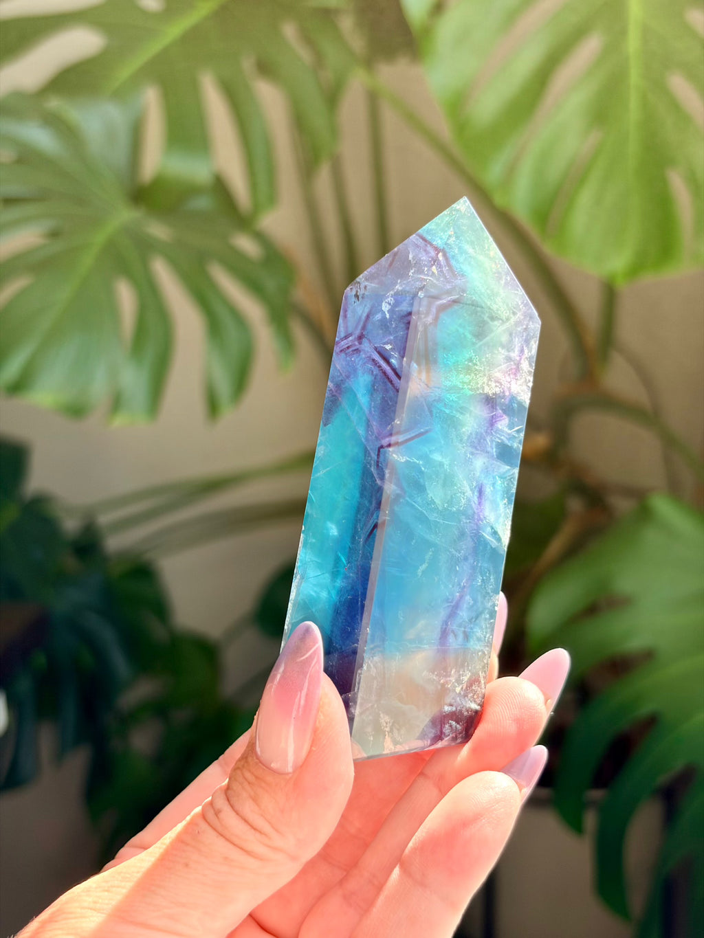 Rainbow Fluorite Rectangle Tower