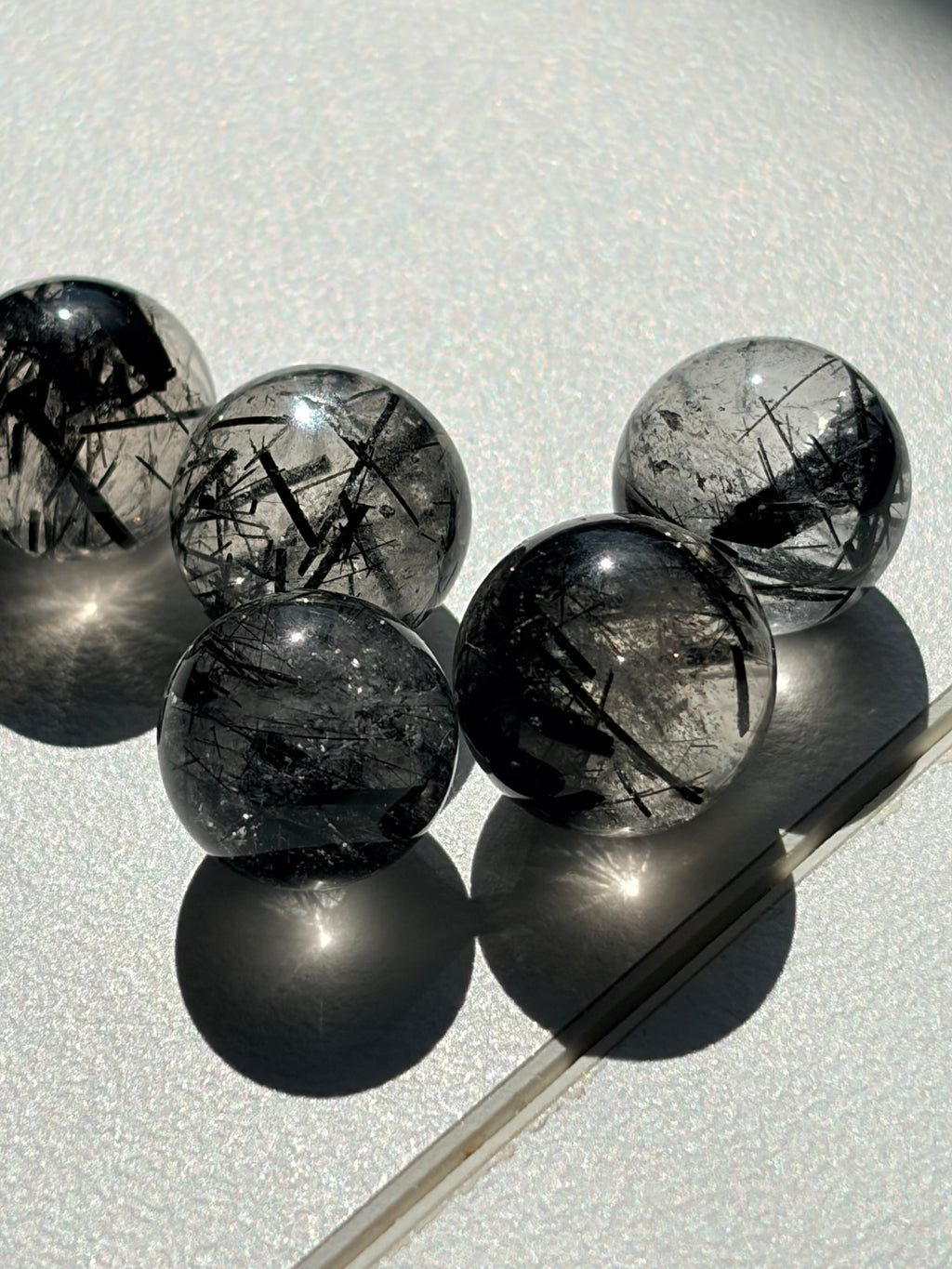 Mini Black Tourmaline in Quartz Sphere