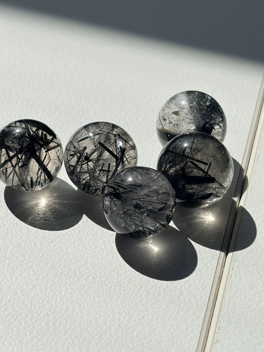 Mini Black Tourmaline in Quartz Sphere