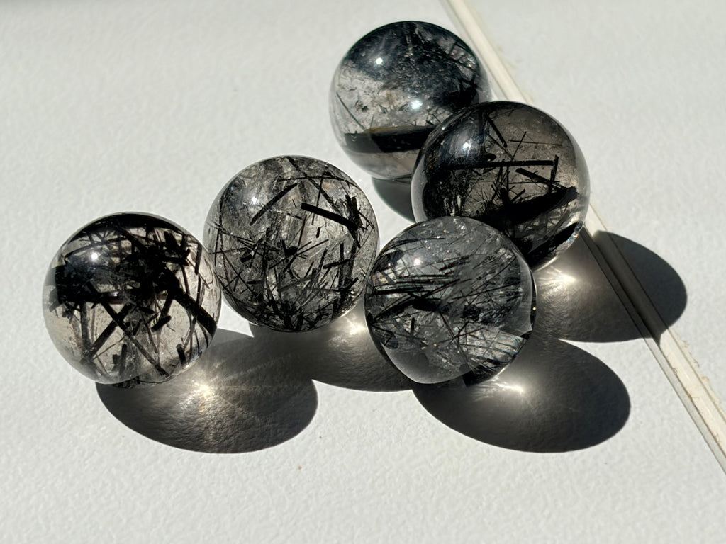 Mini Black Tourmaline in Quartz Sphere