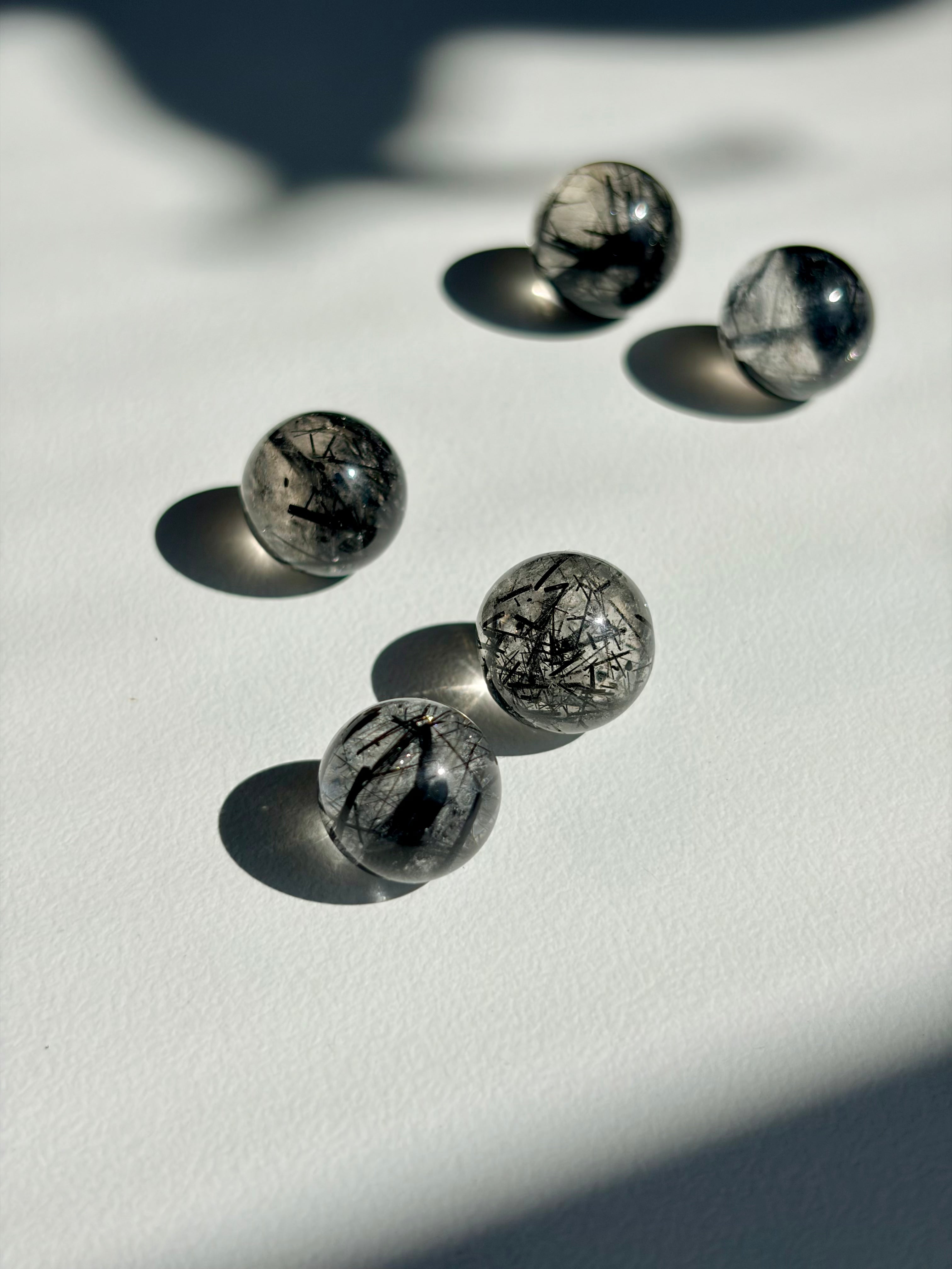 Mini Black Tourmaline in Quartz Sphere