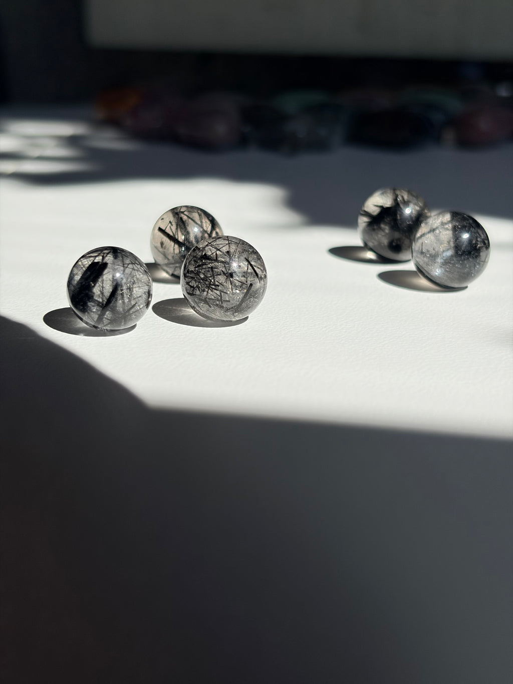 Mini Black Tourmaline in Quartz Sphere