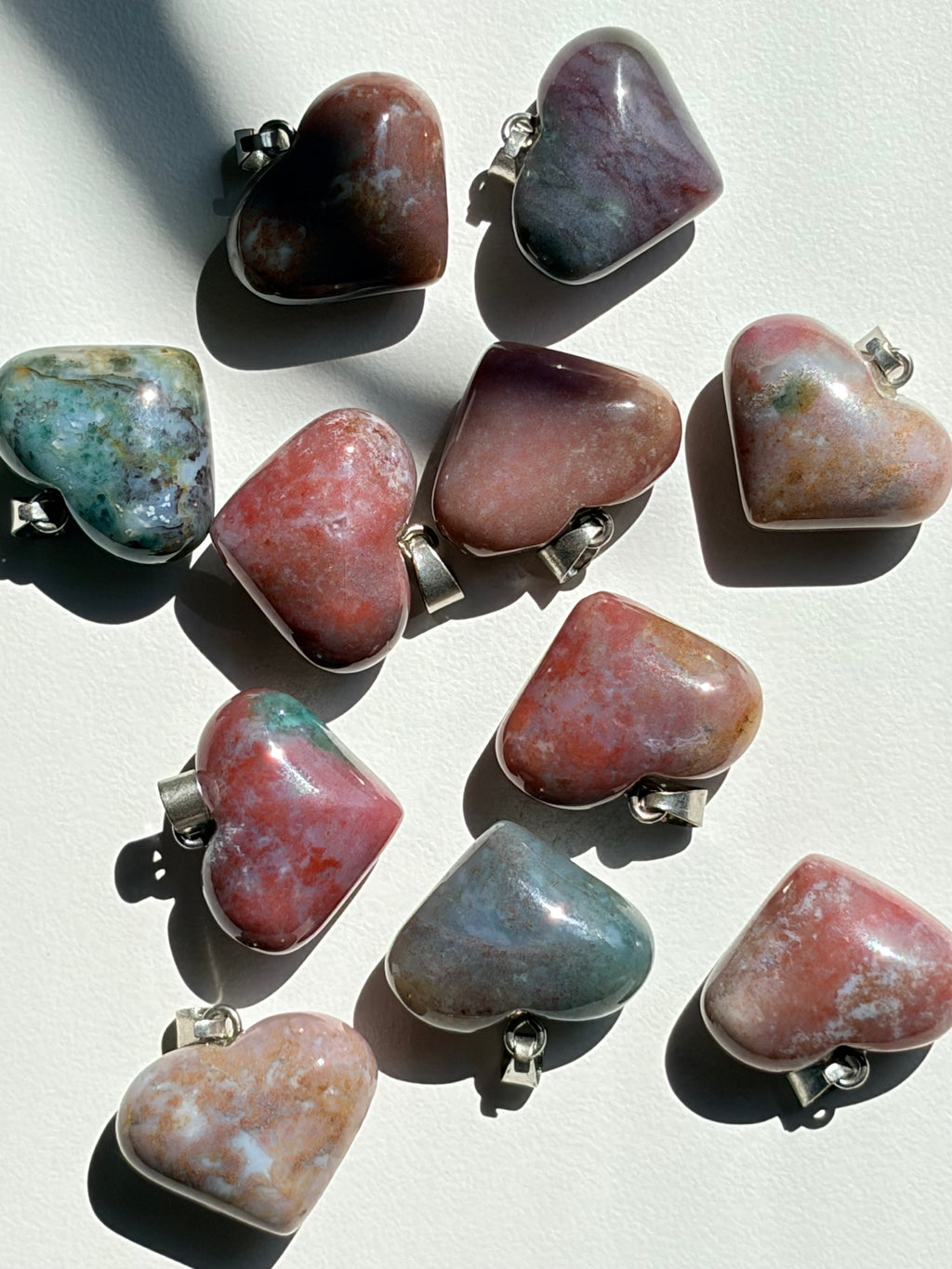 Sea Jasper Heart Pendant