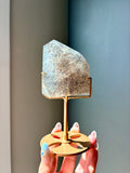 Dendritic Quartz Freeform on Gold Stand