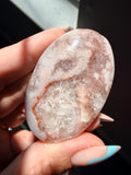 Stunning Pink Amethyst & Flower Agate Palm Stone | Polished Healing Crystal