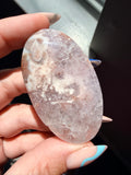 Stunning Pink Amethyst & Flower Agate Palm Stone | Polished Healing Crystal