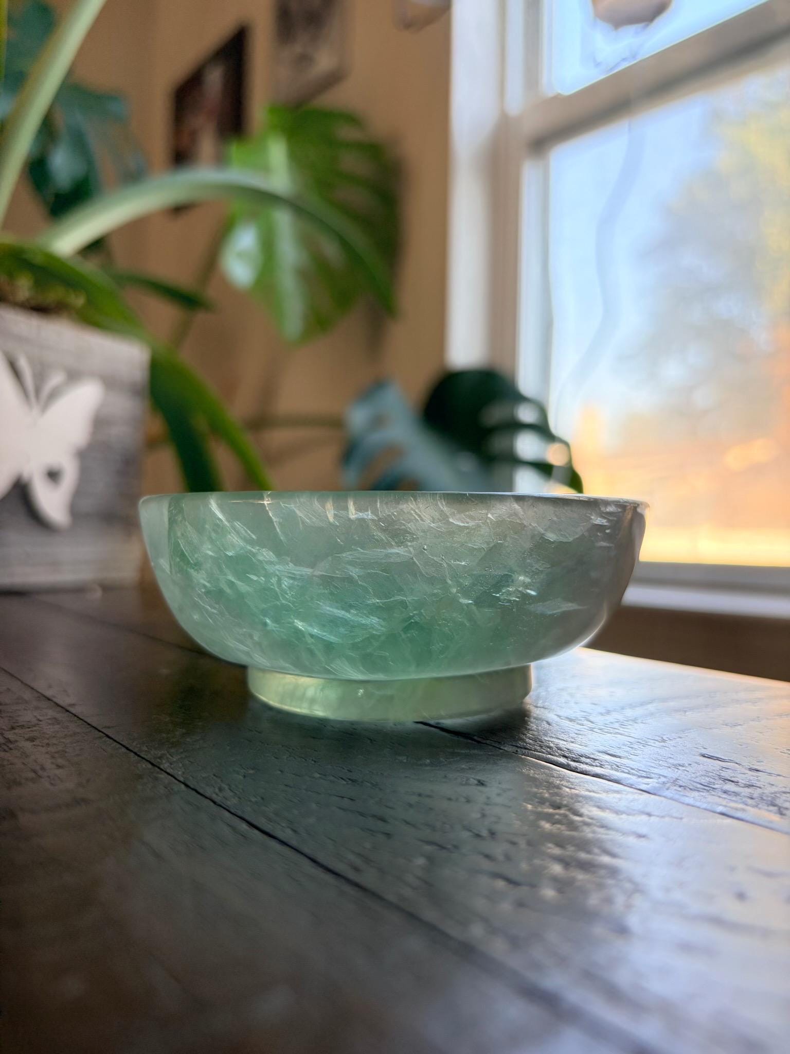 Rainbow Fluorite Bowl | Vibrant Natural Crystal Carving | Polished Gemstone Dish | Unique Home Décor